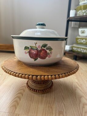 China Pearls White Ceramic Covered Casserole Dish
